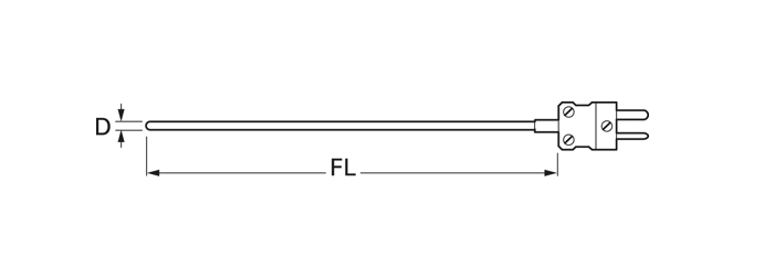 ابعاد غلاف سنسور دما (قطر و طول) ابعاد غلاف سنسور دما (قطر و طول)